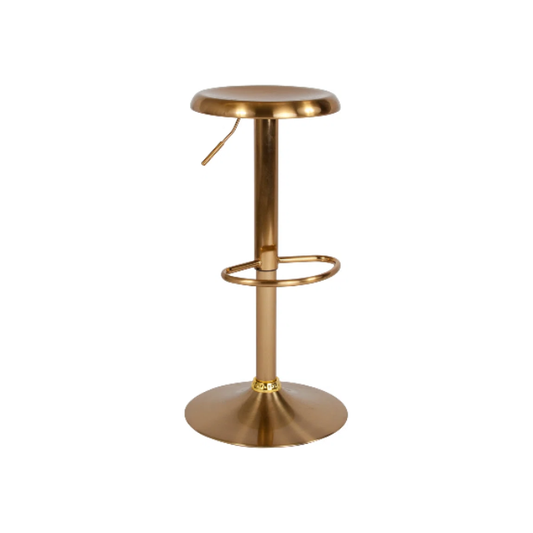 Metal Backless Adjustable-Height Barstool