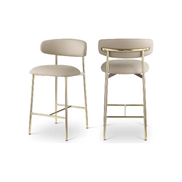 Vegan Leather Counter Stool